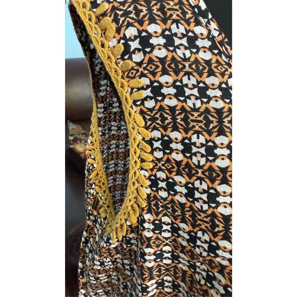 Ranna Gill ANTHROPOLOGIE size L VNeck Boho Sleeveless Panel Tank multicolor - Picture 4 of 8